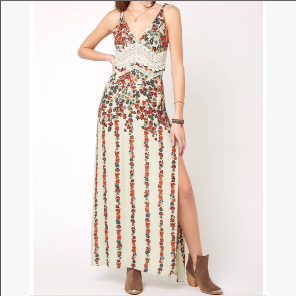 Free People Claire Printed Maxi Slip Dress - Picture 3 of 7